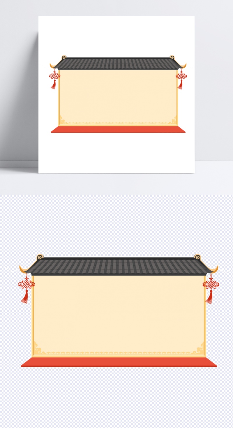 中国风墙面公告框显示框墙壁