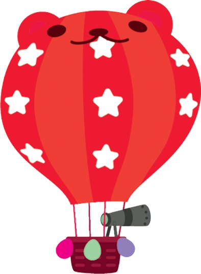 红色小熊热气球