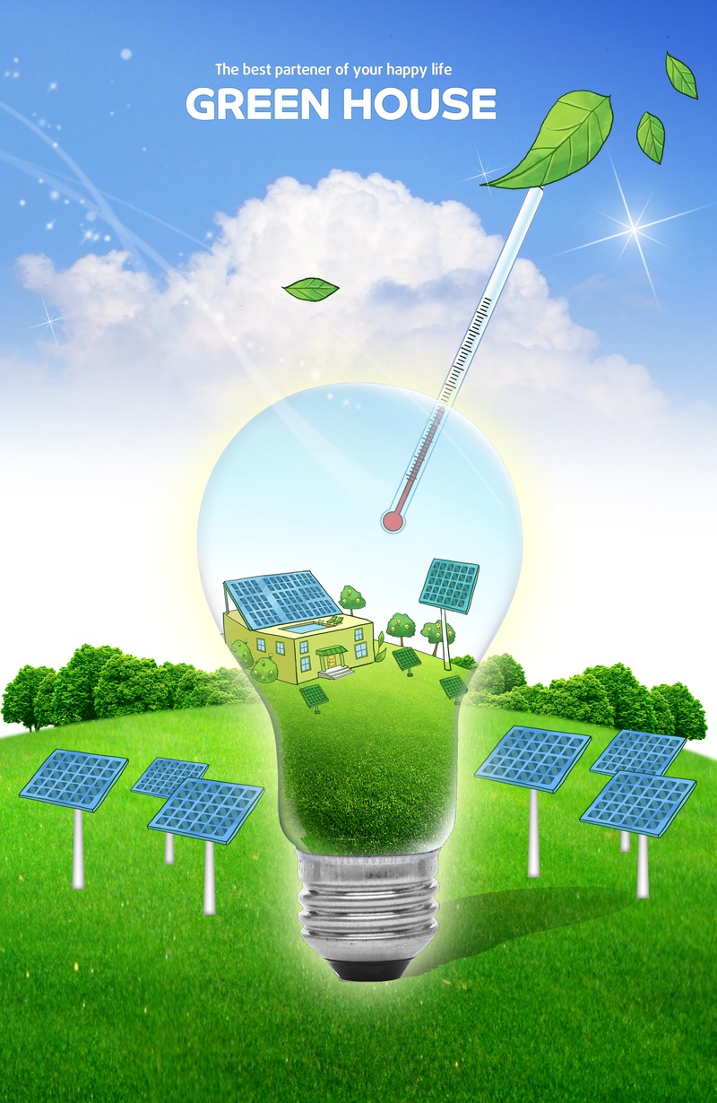 太阳能发电环保素材