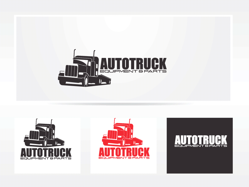 四款运货卡车logo矢量素材