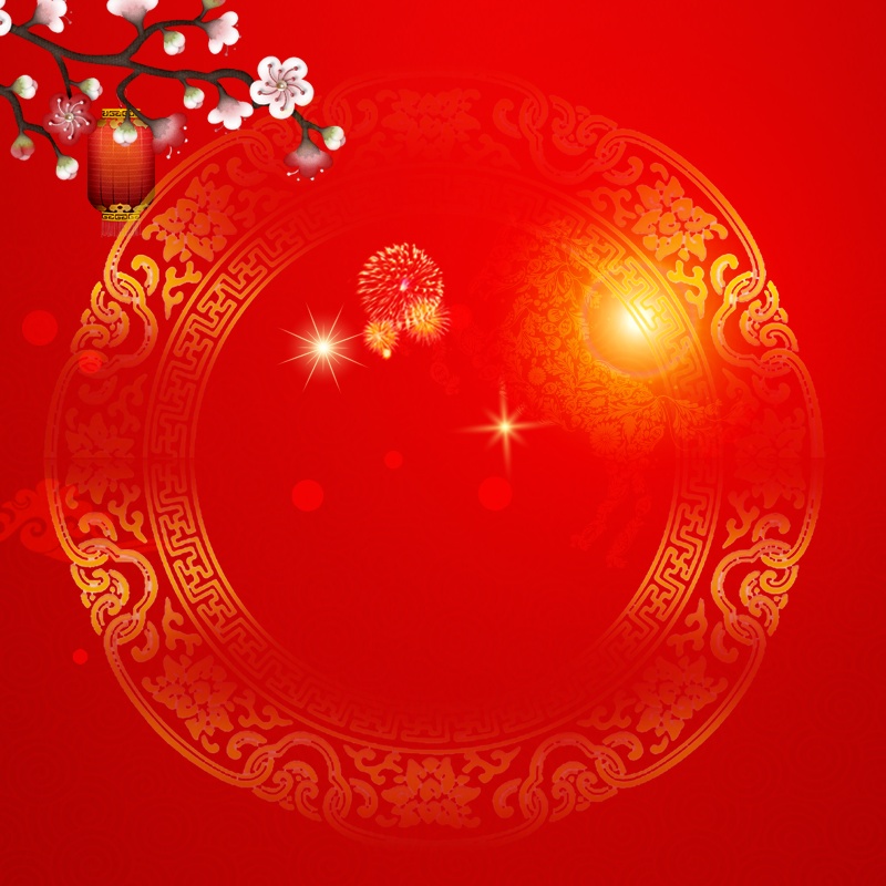 新年红色渐变中国风喜庆PSD分层主图