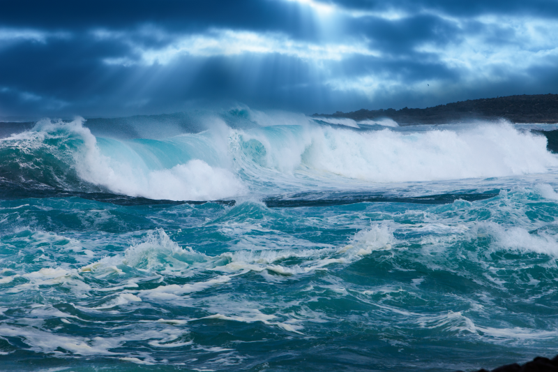 海浪浪潮浪花海啸海洋大海海水波涛汹涌巨浪大浪自然