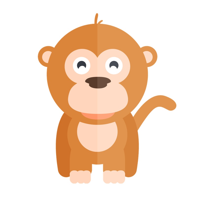 扁平化动物猴子