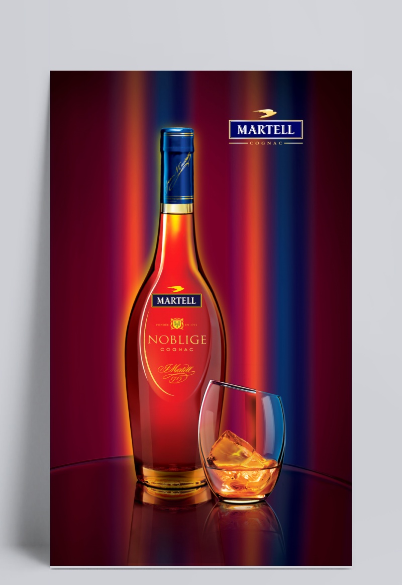 马爹利名士名酒广告设计psd素材图片