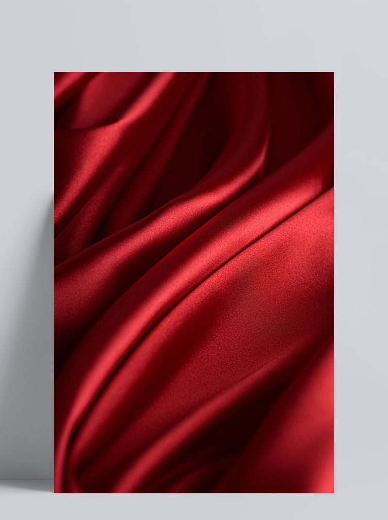 时尚高档红色丝绸绸缎