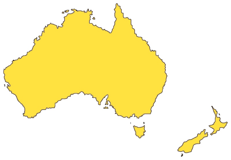 黄色澳洲地图免抠psd透明素材
