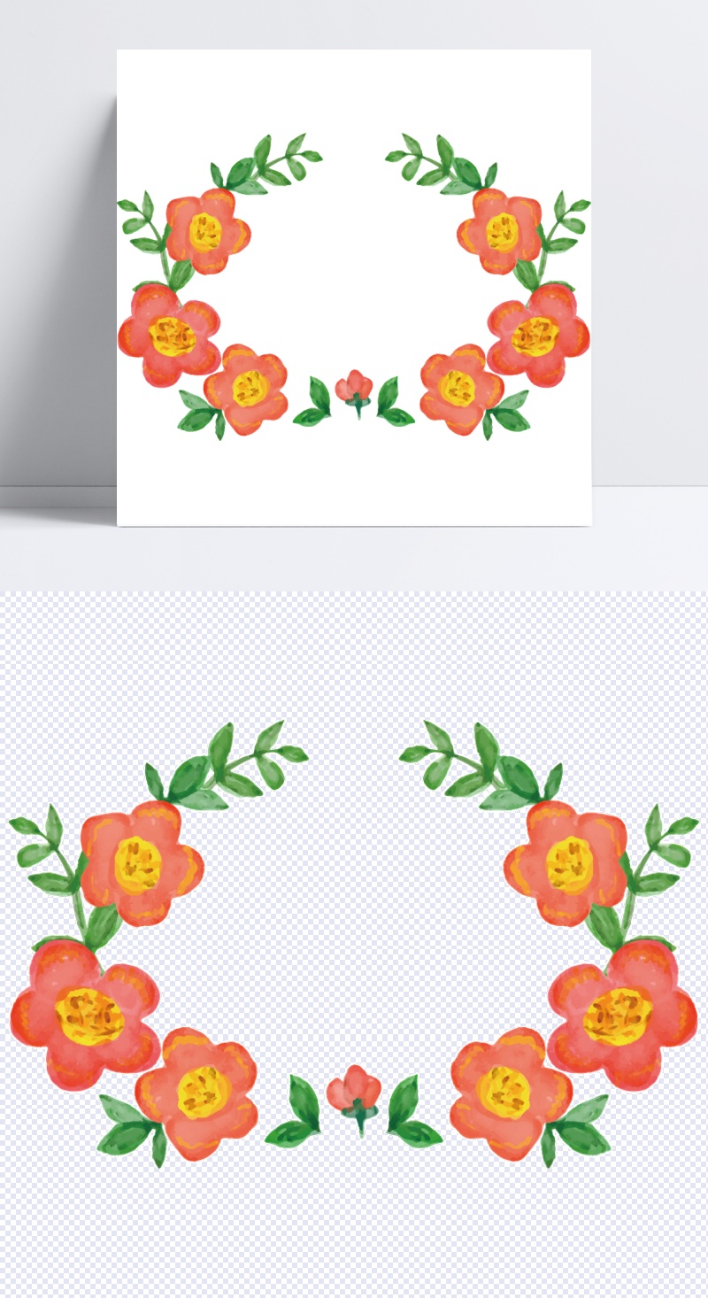 小红花标题框
