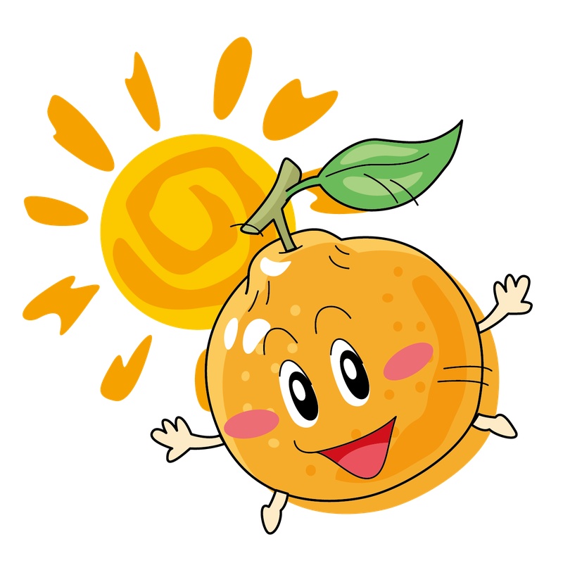 手绘橙子可爱表情创意表情