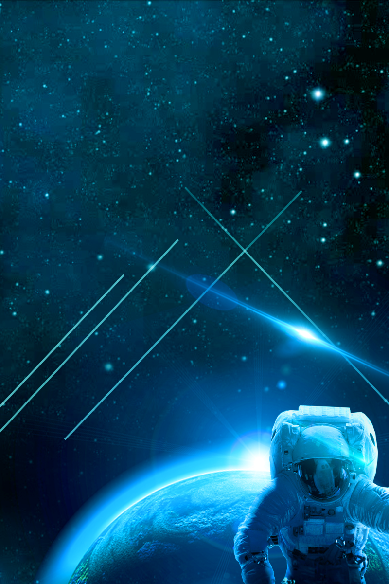 蓝色太空科技海报背景