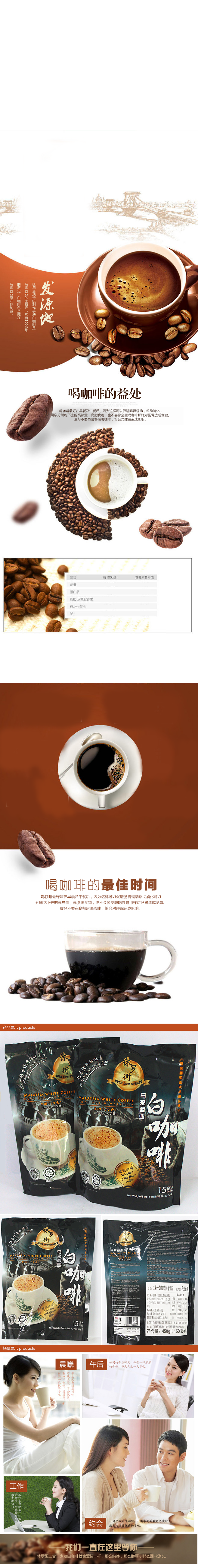 咖啡商品详情页模板图片