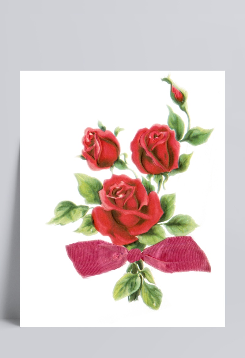 唯美手绘花朵图片素材 玫瑰花