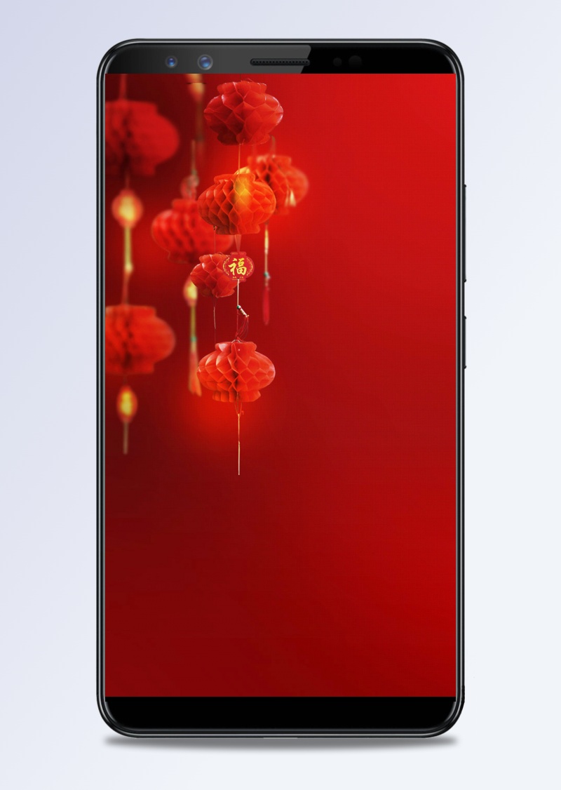 中国红h5背景设计模板素材