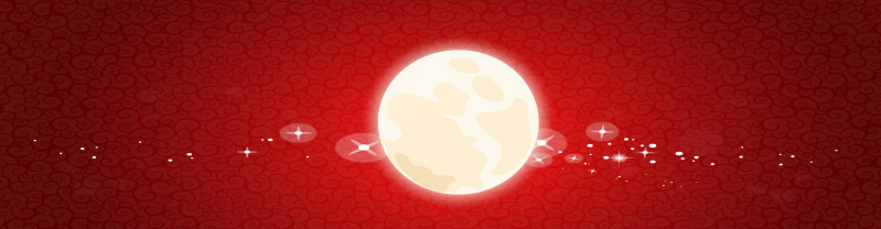 红色月亮横幅图片