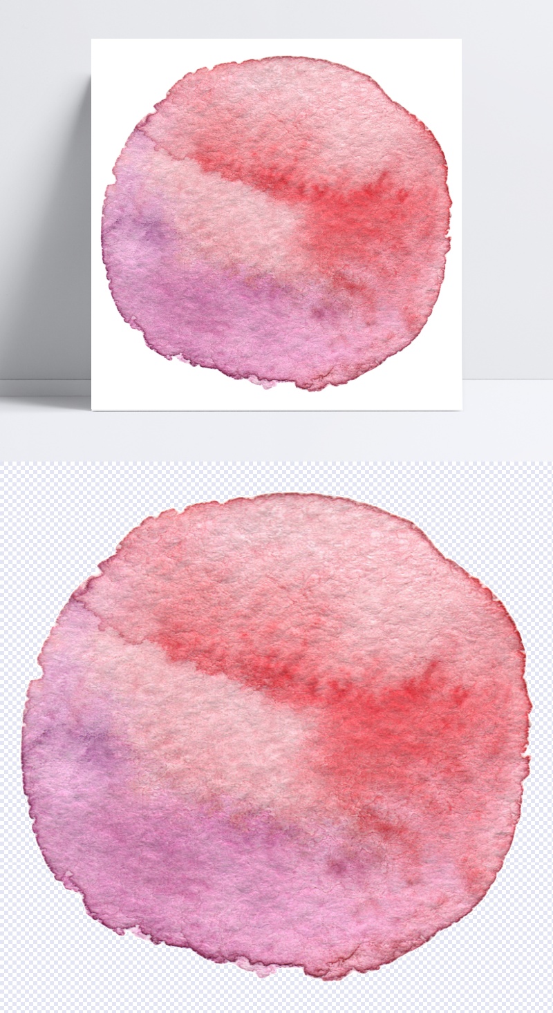 圆形粉色系卡通透明素材