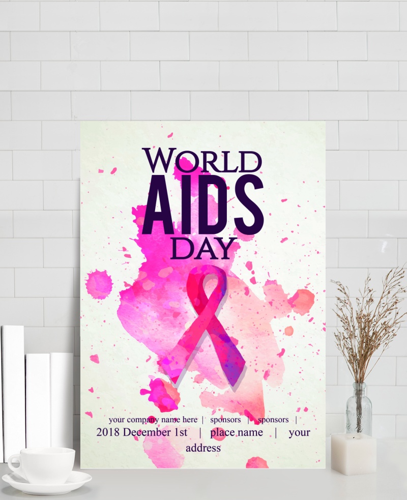 关爱艾滋病海报设计图片
