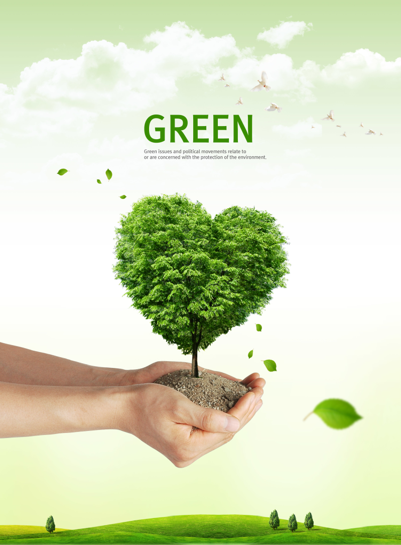 环境保护公益广告psd素材