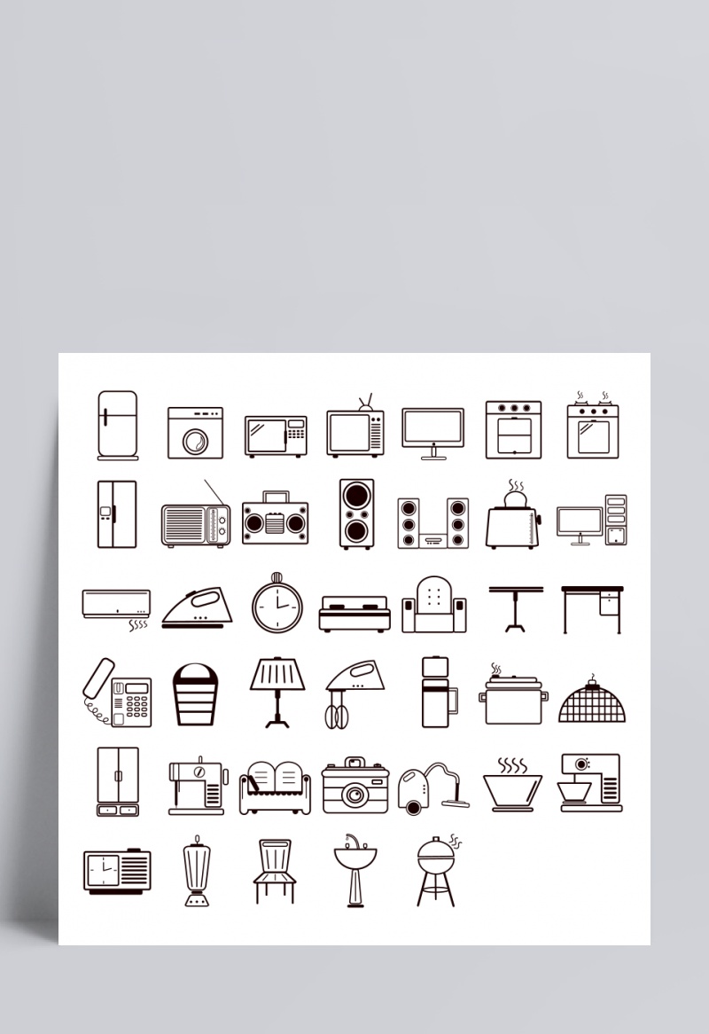 Collection of home appliances