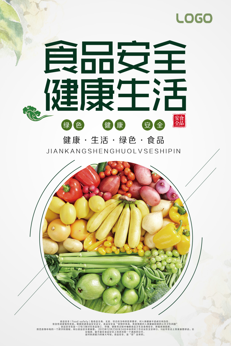 健康生活食品安全宣传海报