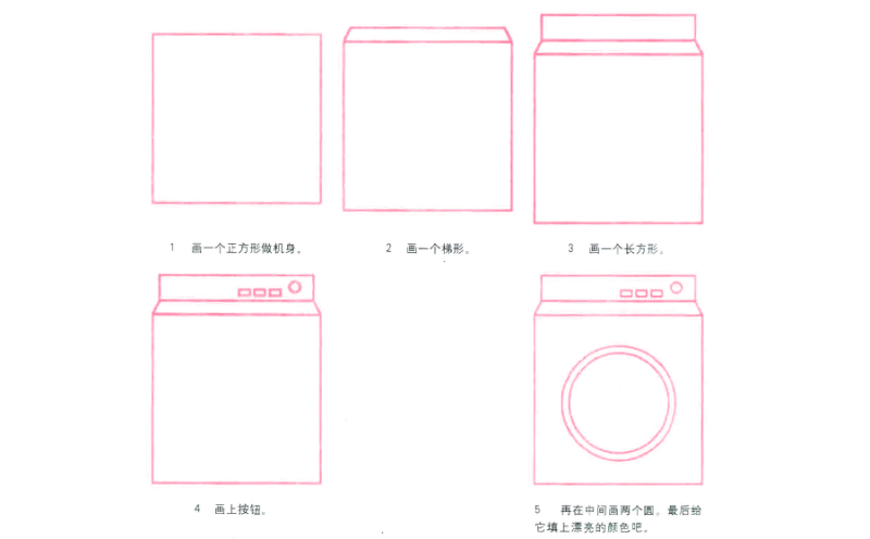 洗衣机简笔画图片