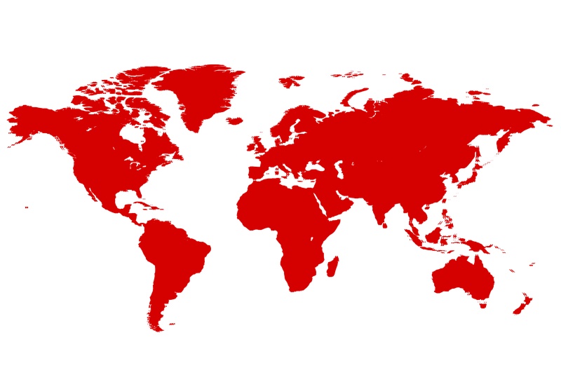 手绘红色地图元素
