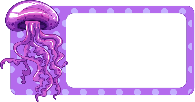 紫色梦幻水母标题框