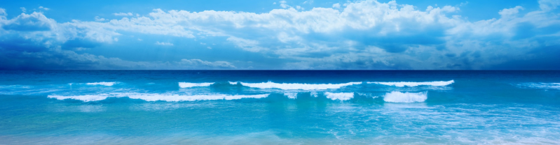 蓝天海水横幅图片