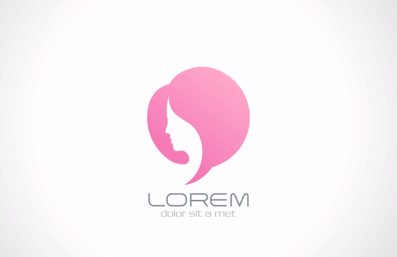 粉红色女性logo矢量素材