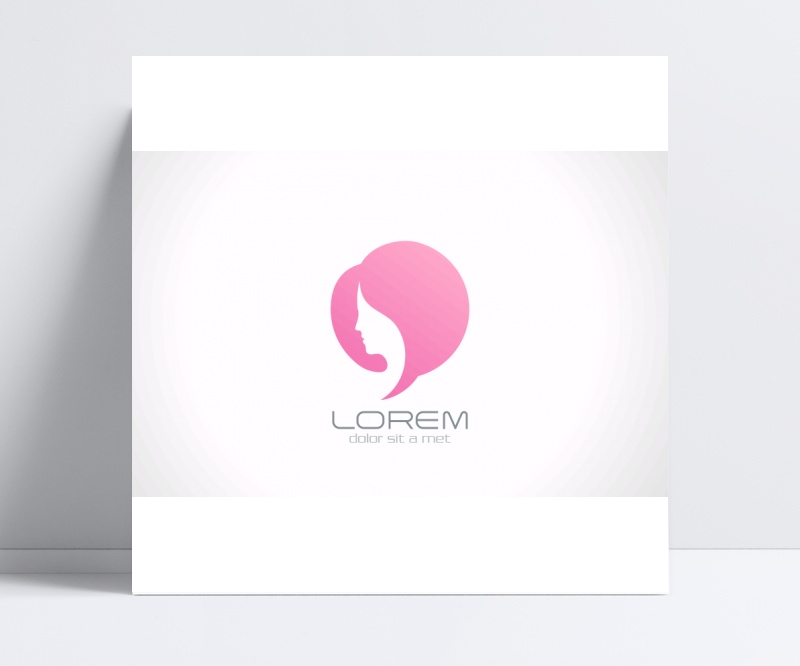 粉红色女性logo矢量素材