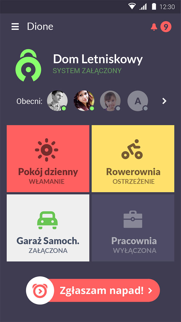 Dione App 主屏幕导航菜单界面设计