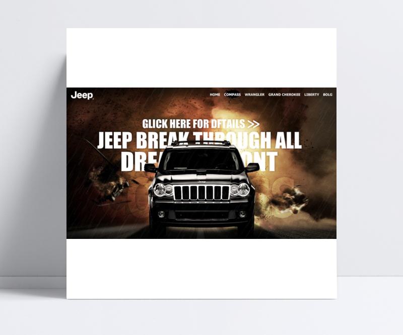 网页导航 jeep 吉普 宣传海报 合集