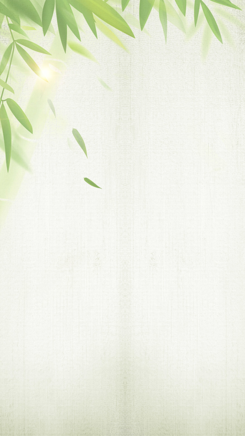 绿色手绘质感竹子PSD分层H5背景素材