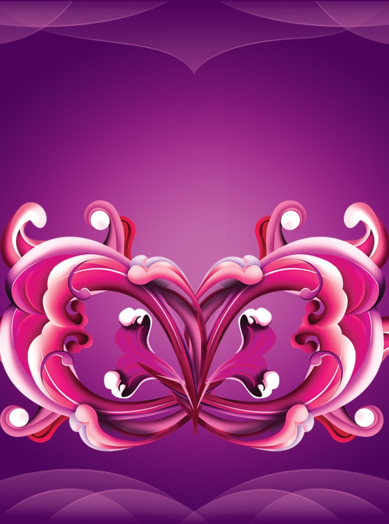 紫色花朵梦幻海报背景