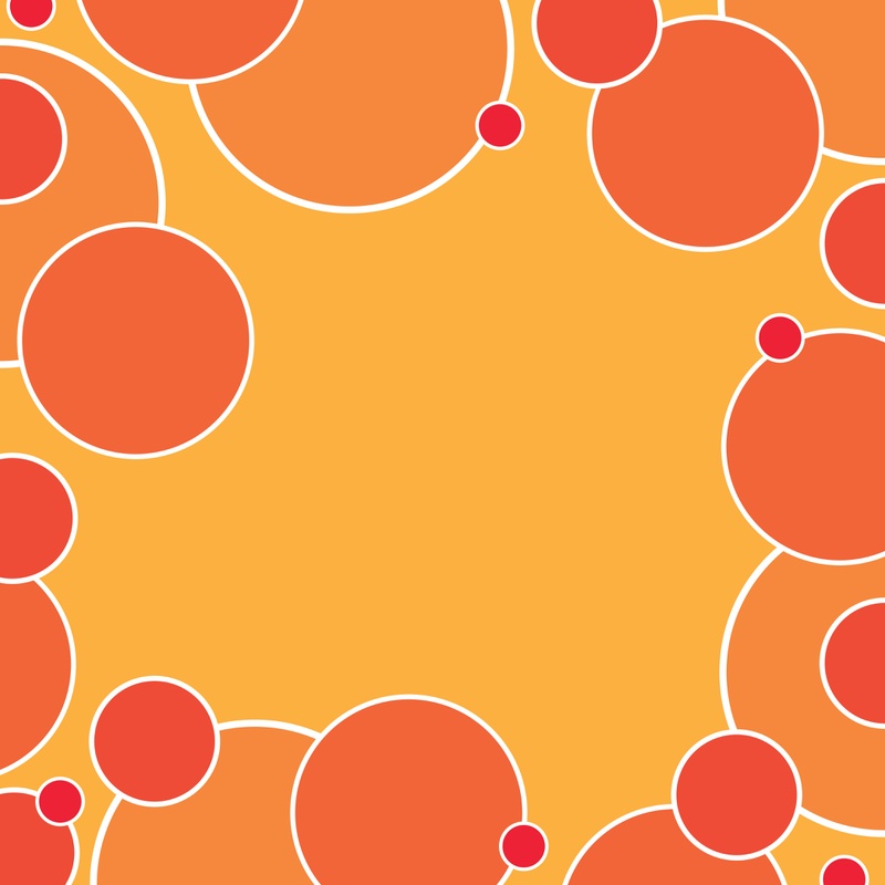橙色圆形边框背景素材