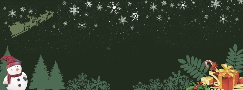 绿色圣诞节banner海报