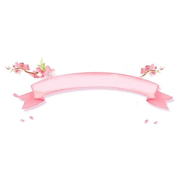 粉色桃花标题框
