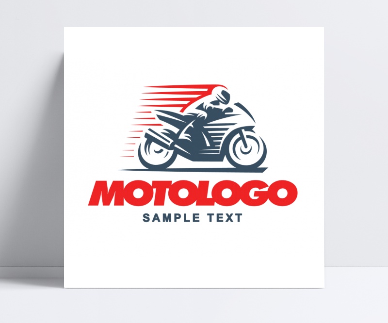 摩托赛车手竞技logo矢量素材