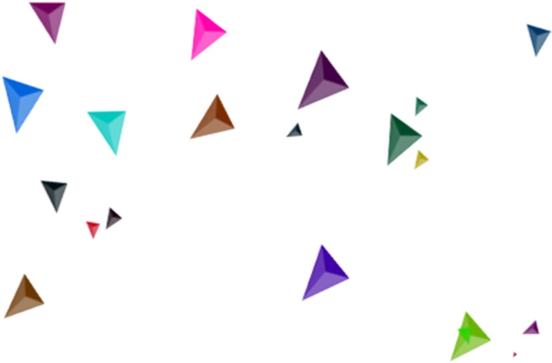 彩色立体三角形漂浮图案