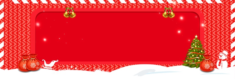 圣诞节红色铃铛天猫促销banner