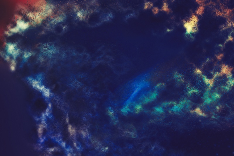 蓝色星云背景图片