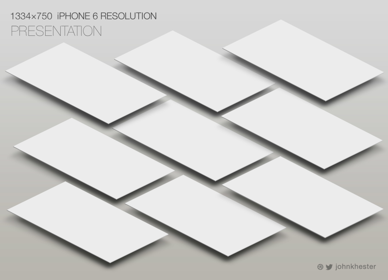 iPhone6立体透视图展示效果PSD素材