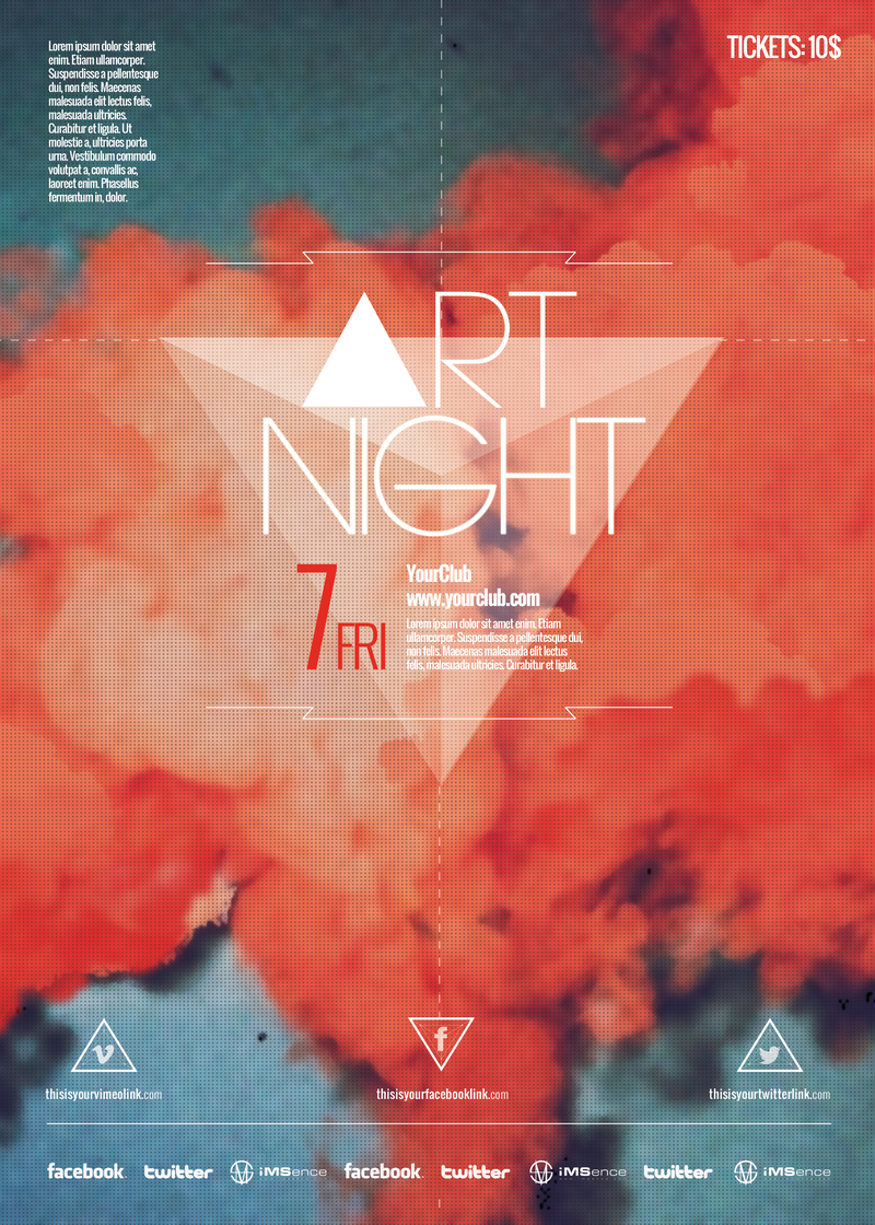 艺术之夜海报设计