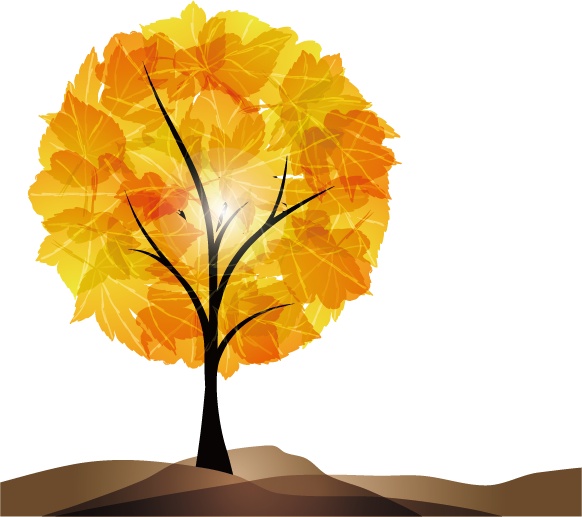 秋季装饰树元素设计