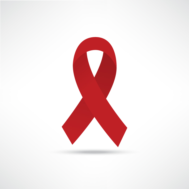 艾滋病标志红丝带矢量素材