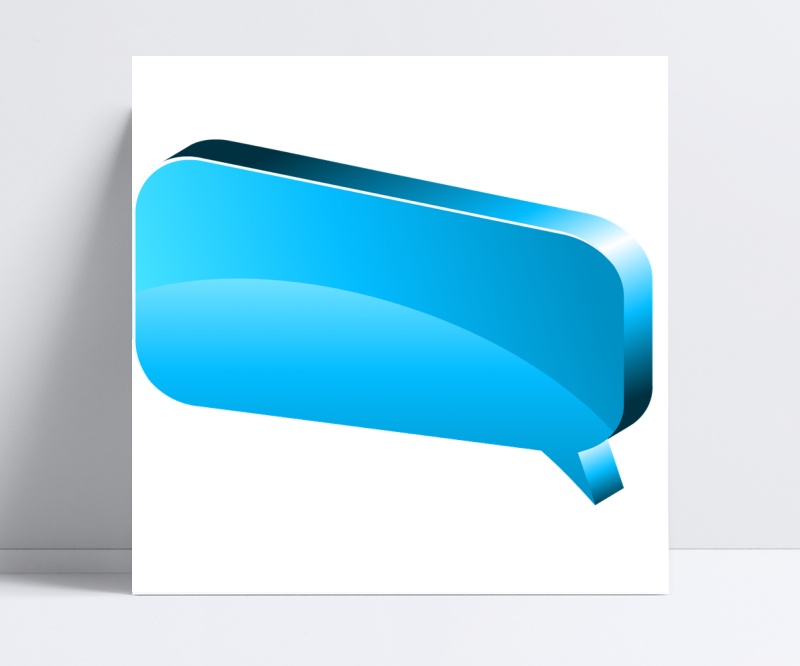 蓝色矩形对话框