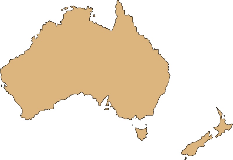 土黄色澳大利亚地图免抠psd透明素材