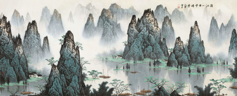 山川风景国画