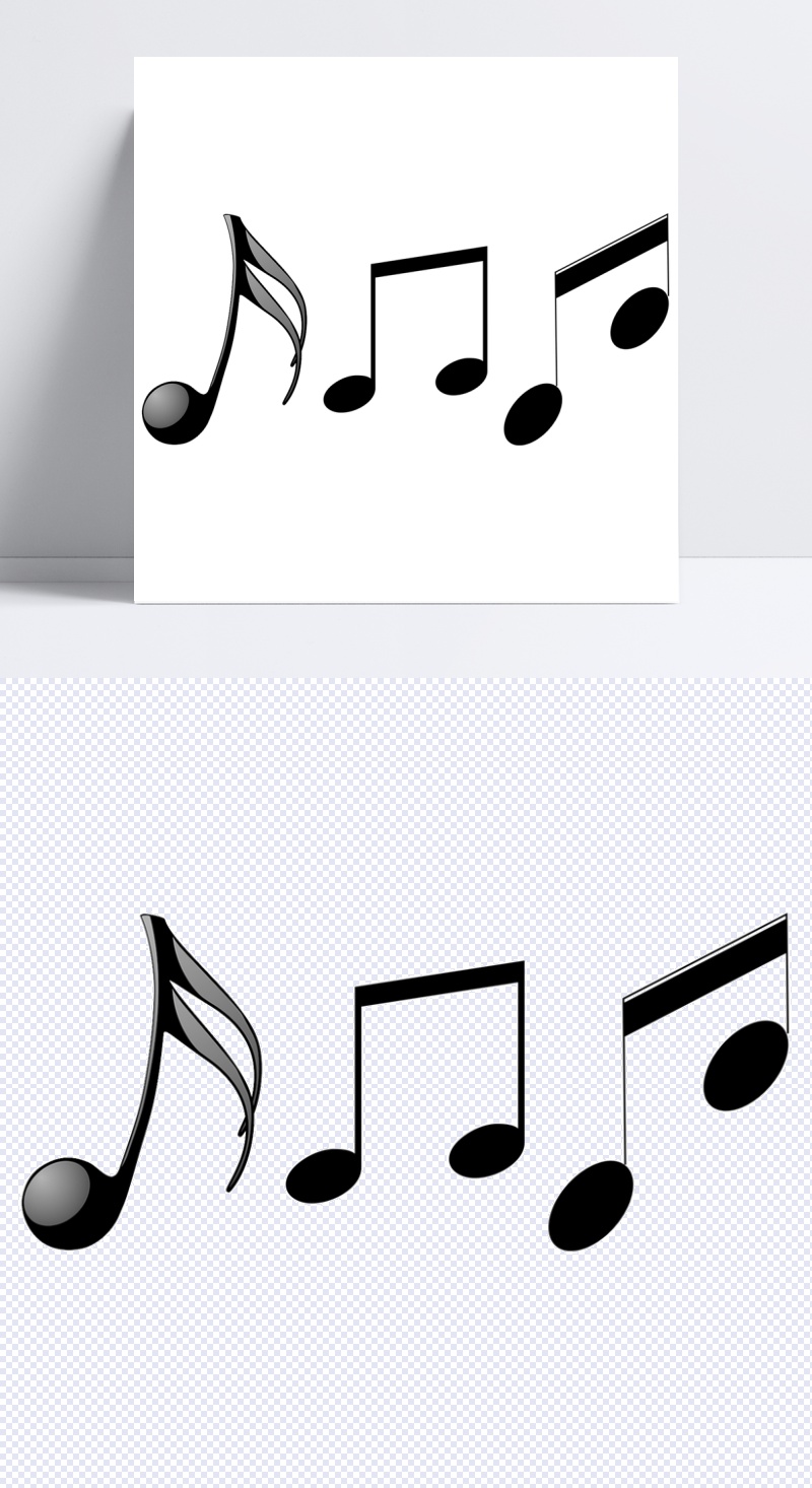 五线谱的音乐符号免抠png透明图层素材