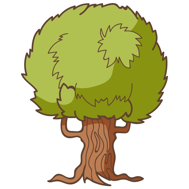 卡通夏季素材树木树藤