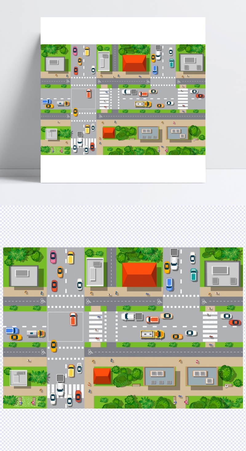 当前素材:街道规划平面图