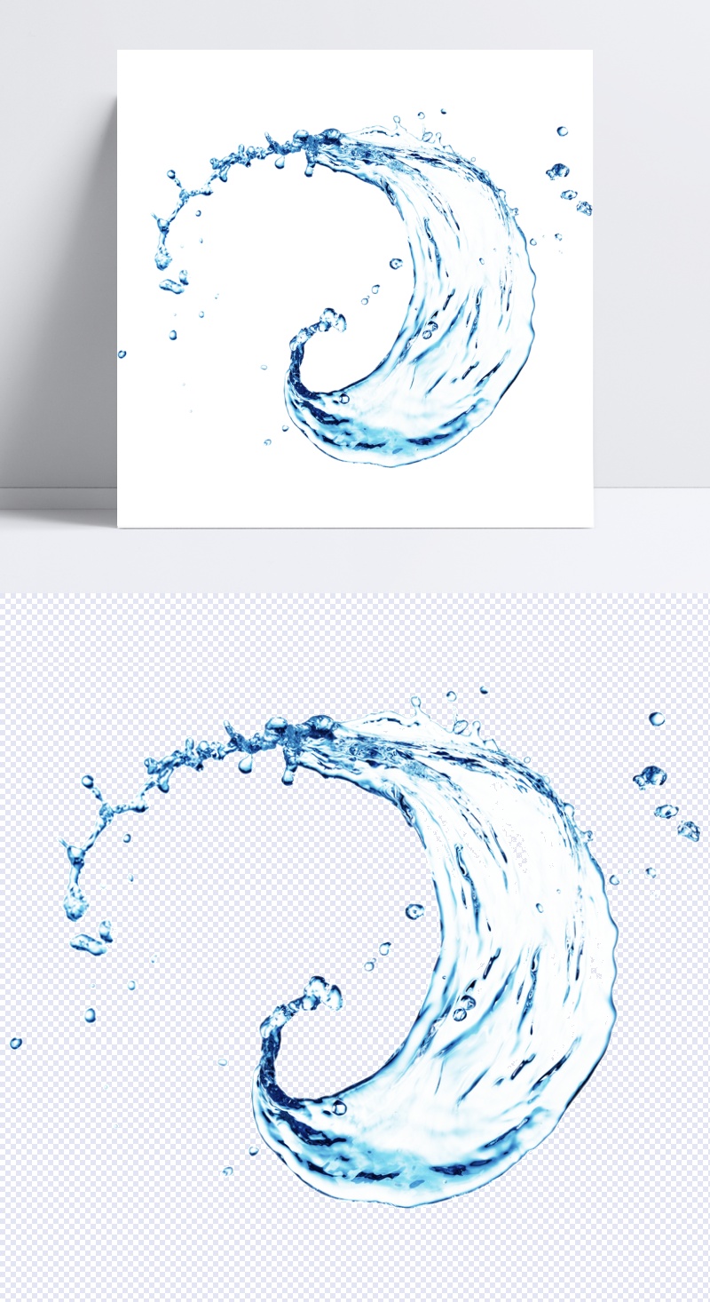 蓝色纯净水水波漩涡